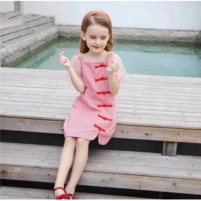 dress chinese yinli tartan (291802) dress anak perempuan